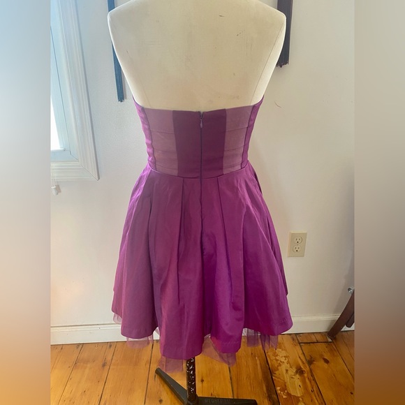 Purple Tulle-lined Strapless Push Up Party Dress S - Picture 6 of 6
